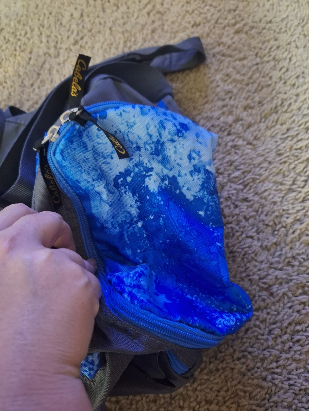 Like New Cabela's Blue Catch All Bag